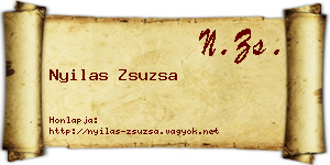 Nyilas Zsuzsa névjegykártya
